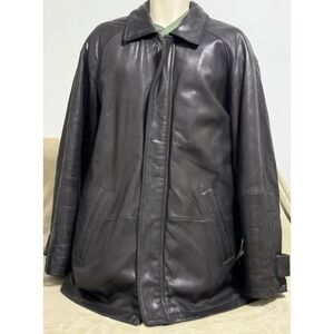Robert Comstock Expedition Leather Black Jacket‎ Men's Size Large Biker